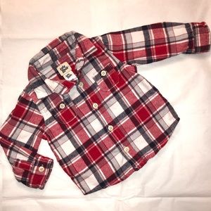 9 Months Red, White & Black OshKosh Flannel